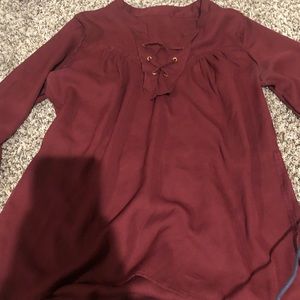 Burgundy blouse